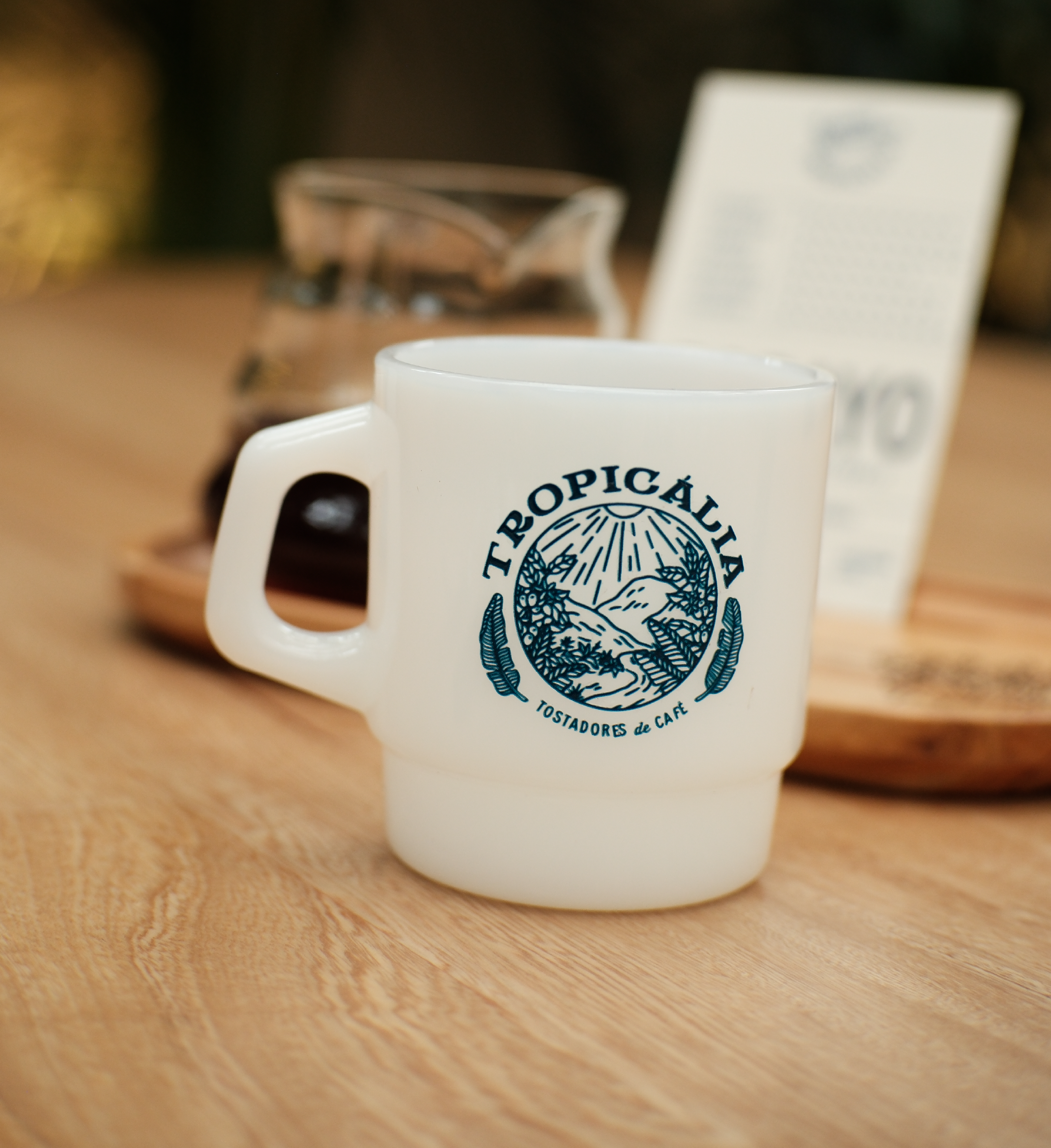 Tazas de vidrio 280ml blanca