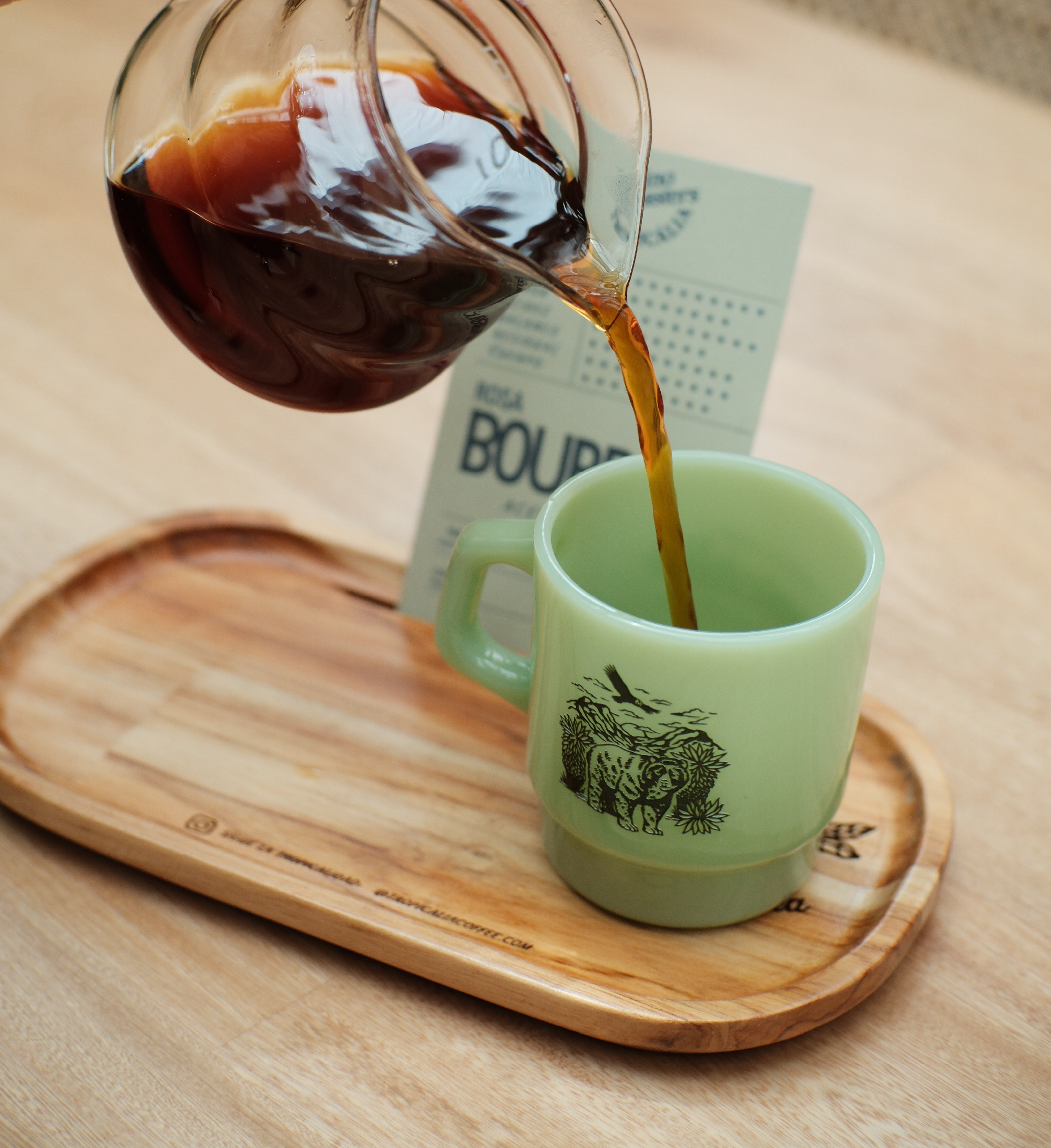 Tazas de vidrio verde claro 280ml