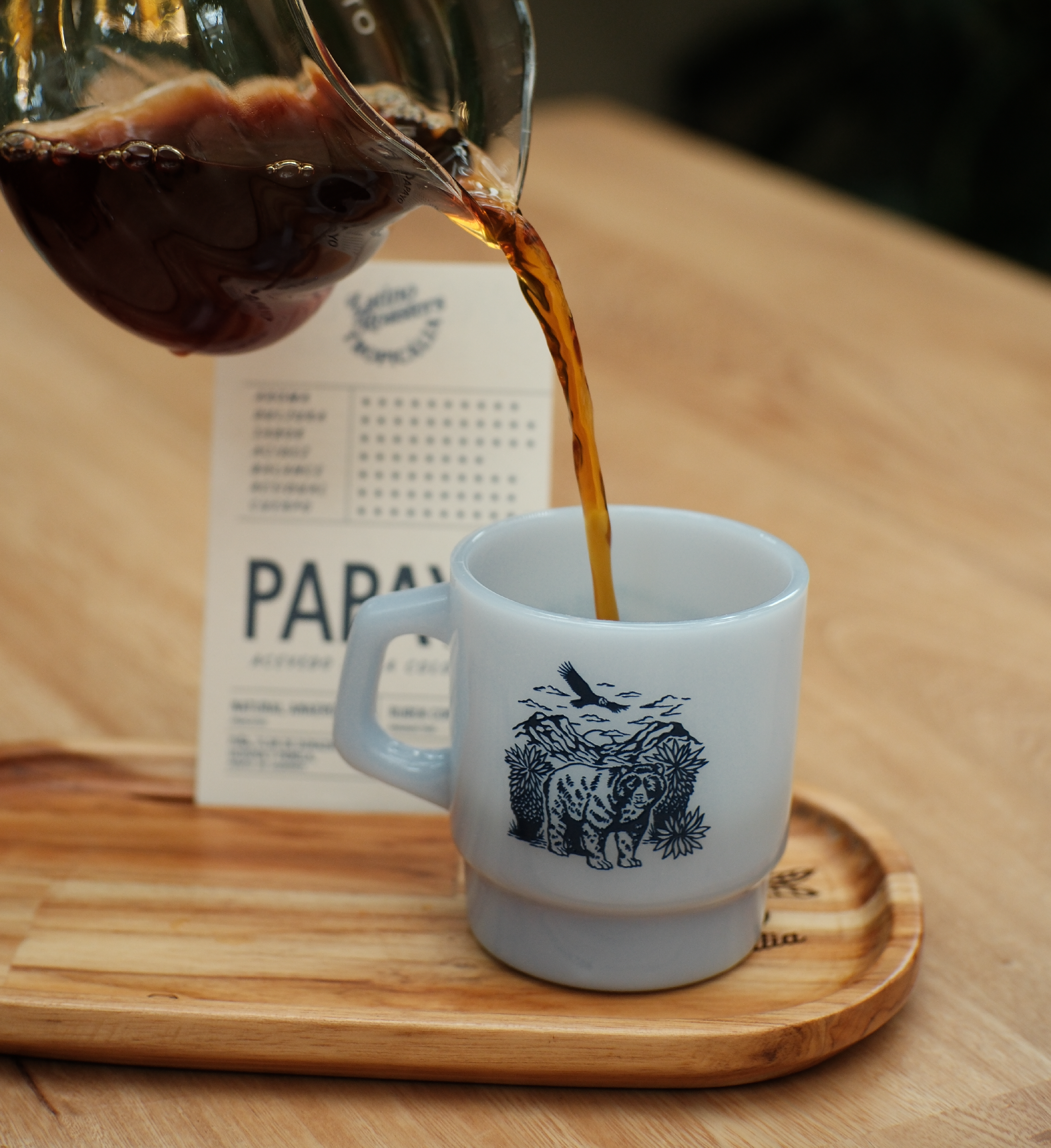 Tazas de vidrio 280ml azul claro
